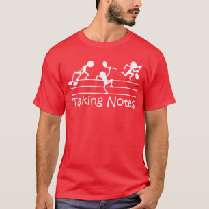 Camiseta Notas Musicais Amantes da Música Professores Vinta