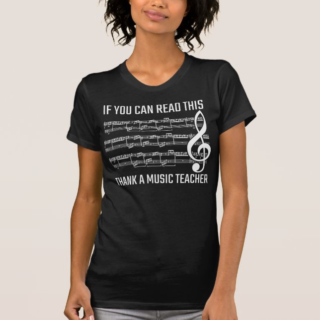 Camiseta Notas Musicais Complicadas Professor de Música Cle (Frente)