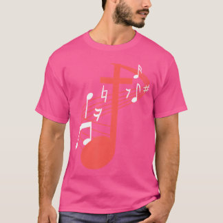 Camiseta Notas Musicais Cristo Cruzado Jesus Igreja Música 