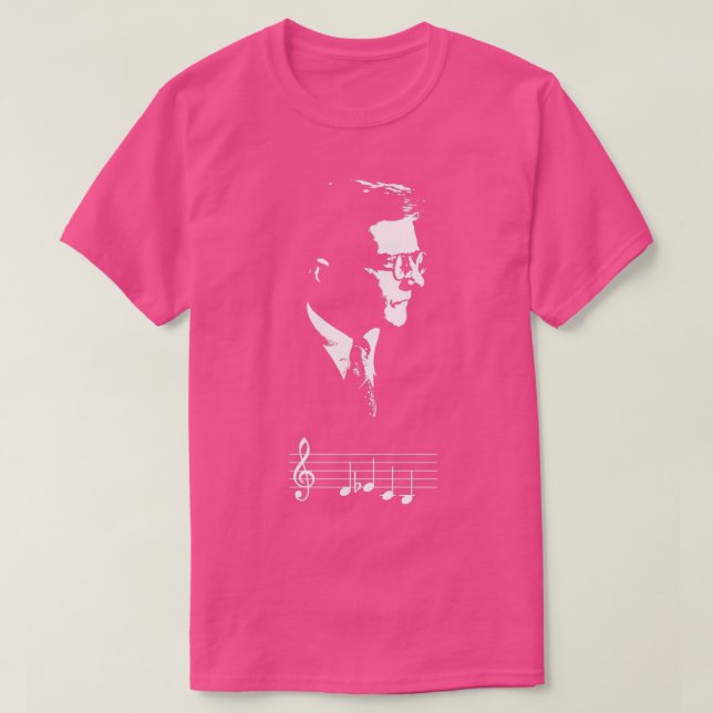 Camiseta Notas musicais de Dmitri Shostakovich DSCH  (Frente do Design)