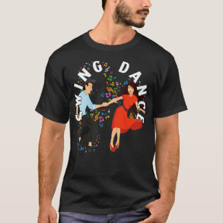 Camiseta Notas Musicais de Swing Dance