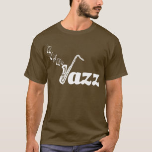 Camiseta Notas Musicais do Jogador Saxofone Jazz2783