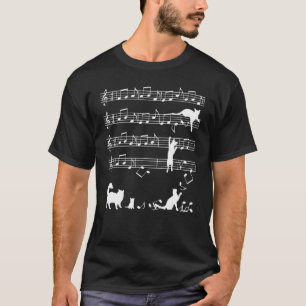 Camiseta Notas Musicais E Gatos Tye Dye Gatos Tocando