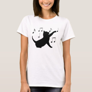 Camiseta Notas Musicais em Silhouette