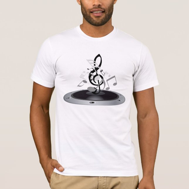 Camiseta Notas musicais em um álbum (Frente)