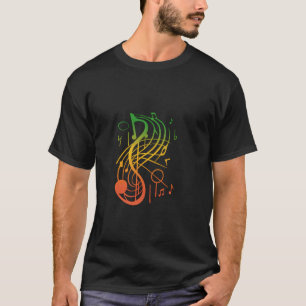 Camiseta Notas musicais inspiradas no Reggae estético, jama