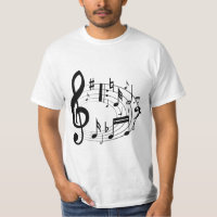 Notas musicais pretas na forma oval