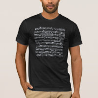Notas preto e branco da música