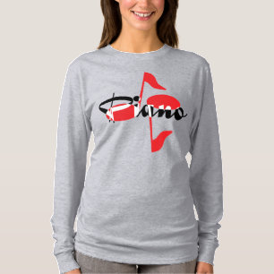 Camiseta Notas Vermelhas Piano