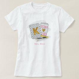 Camiseta Notebook branco de professor do jardim de infância