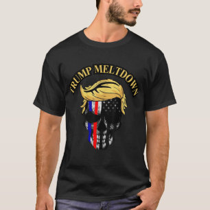 Camiseta Notebook Trump Meldown Skull Engraçado Presente Pa