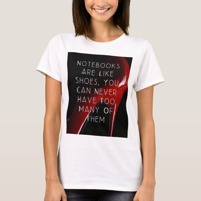 Camiseta Notebooks Red Heels são como calçados (Frente)