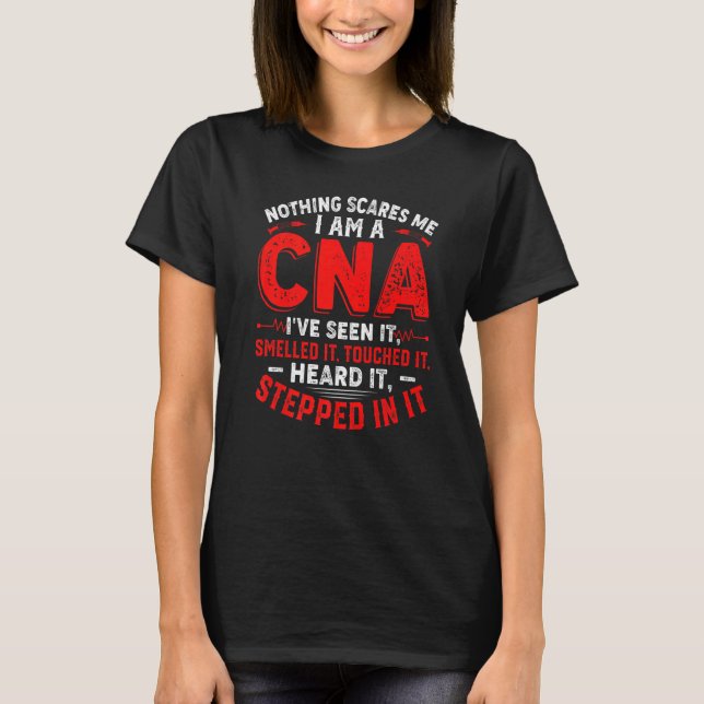 Camiseta Notei Que Me Assusta Eu Sou Um Fio De Enfermagem C (Frente)
