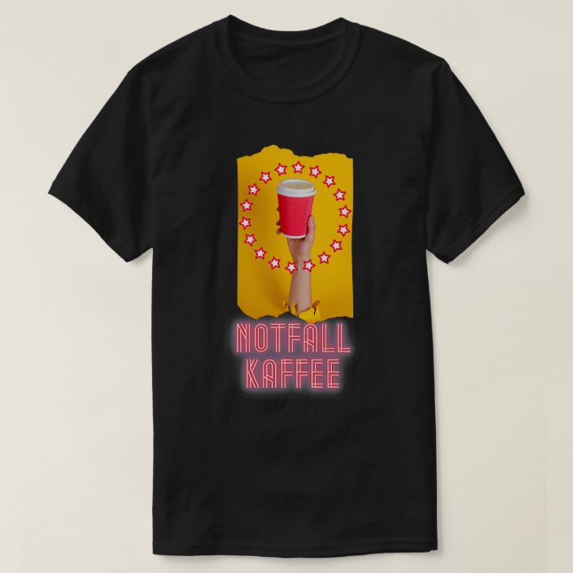 Camiseta Notfall Kaffee 2 go Espresso Becher (Frente do Design)