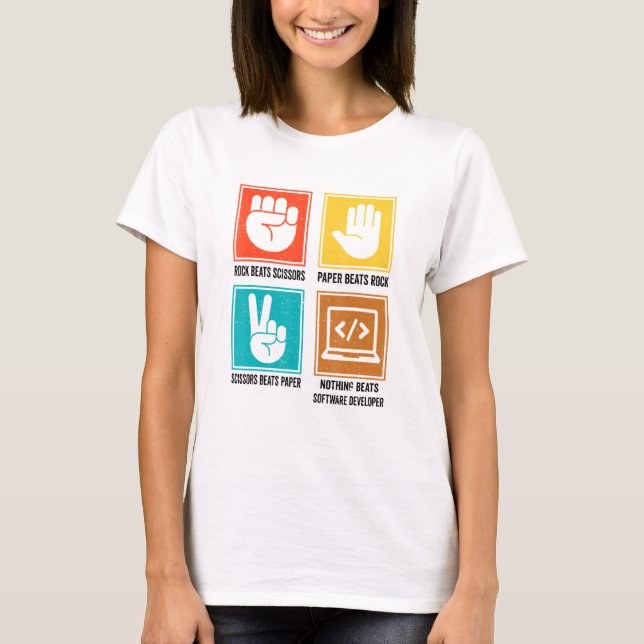 Camiseta Nothing Beats Software Developer Programmer Coding (Frente)