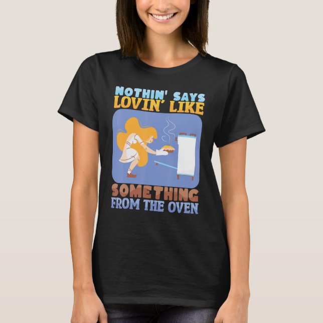 Camiseta Nothing Says Loving Like Baking Bakery Donut Cake  (Frente)