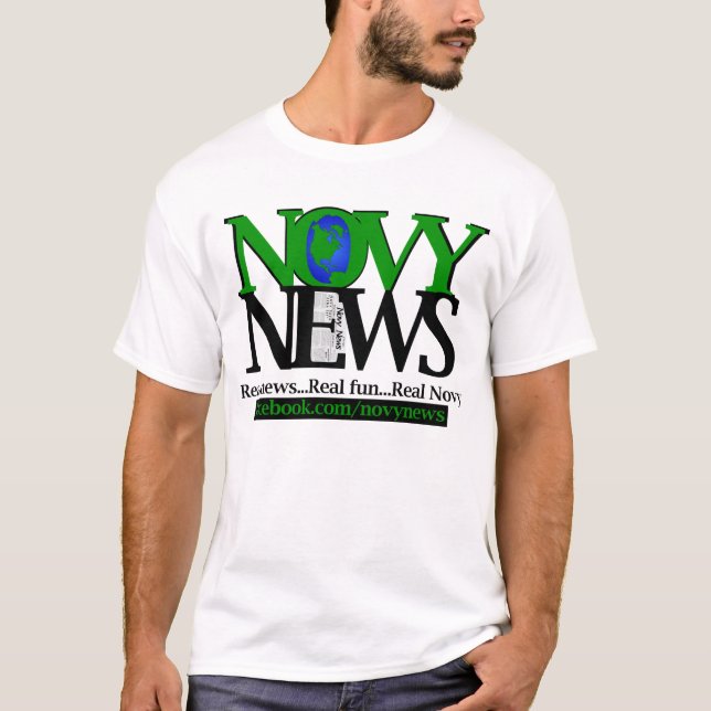 Camiseta Notícia básica do Novy dos homens (Frente)