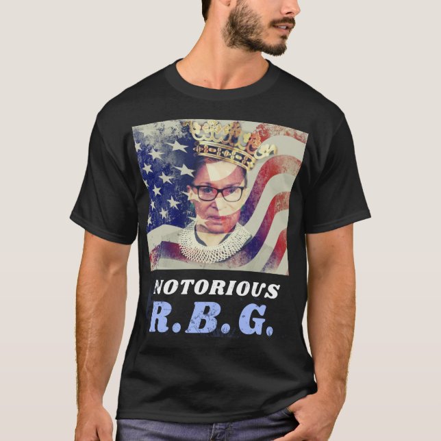 Camiseta Notoriamente RGB Ruth Bader Ginsburg Política Femi (Frente)