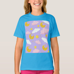 Camiseta Noturna Céu Estrelado & Nuvens e Estrelas