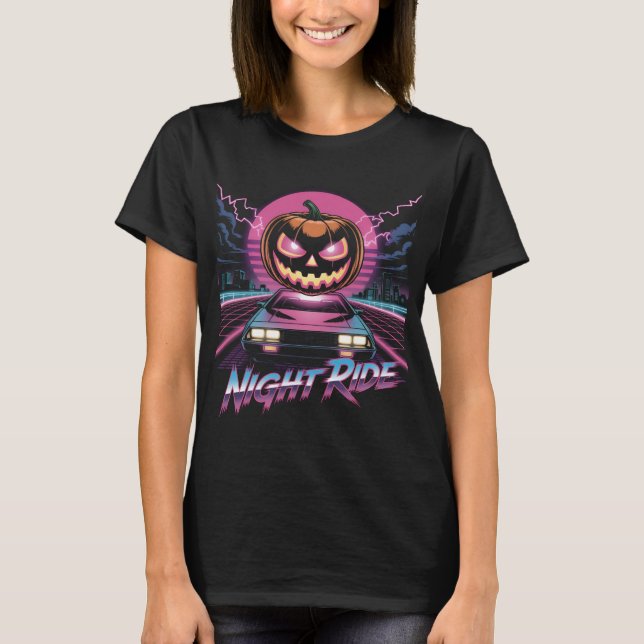Camiseta Noturna de Bombeiros de Halloween Retrowa (Frente)