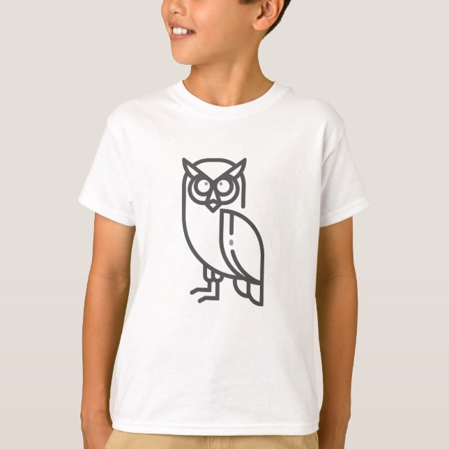 Camiseta Noturna de Coruja de Pássaro (Frente)