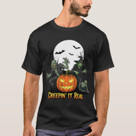 Camiseta Noturna de Halloween Divertida e Assustad