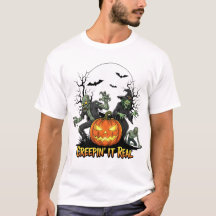 Camiseta Noturna de Halloween Divertida e Assustad