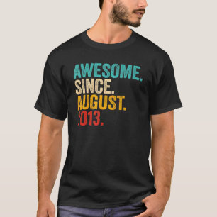 Camiseta Noturno 9 Anos Menino Espetacular Desde agosto