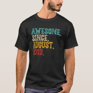 Camiseta Noturno 9 Anos Menino Espetacular Desde agosto