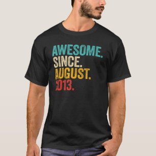Camiseta Noturno 9 Anos Menino Espetacular Desde agosto