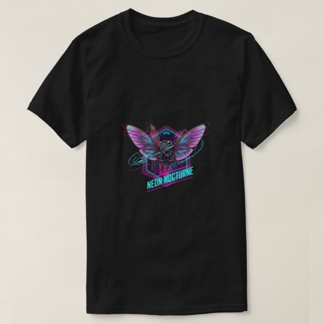 Camiseta Noturno de Neon (Frente do Design)