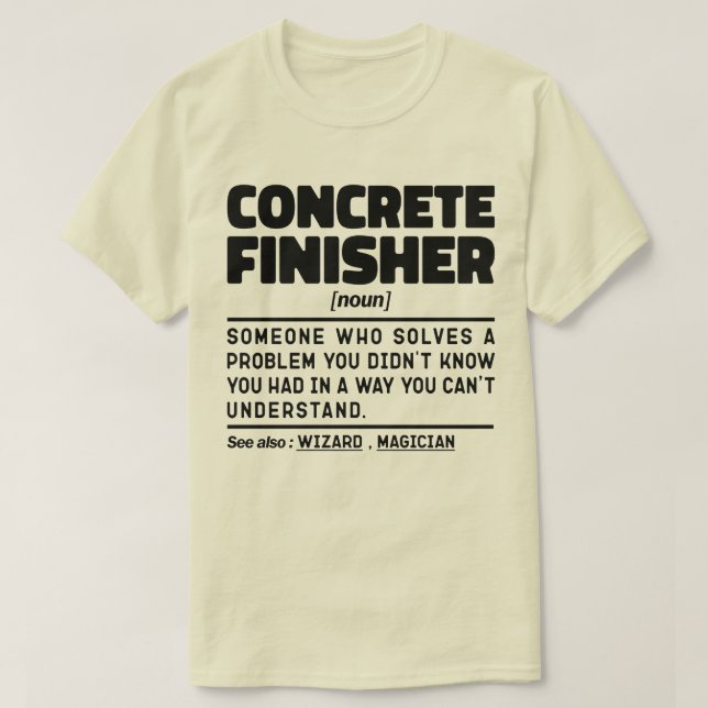 Camiseta Noun Cement Cement Sayings (finalizador concreto) (Frente do Design)