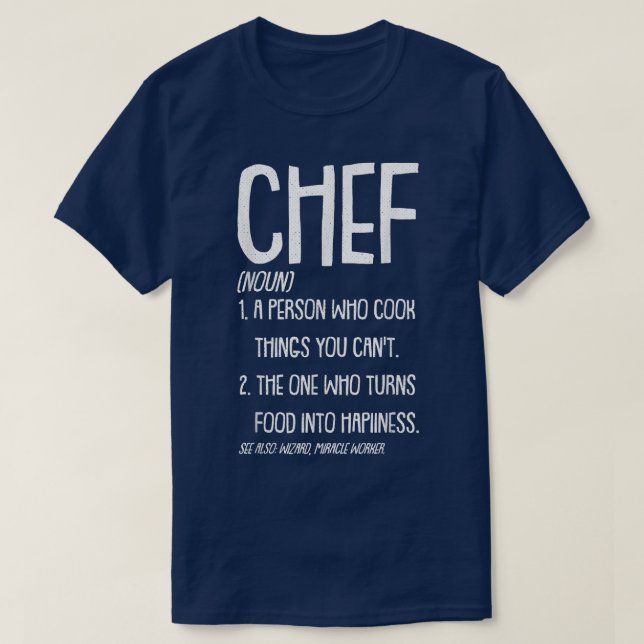 Camiseta Noun Chef Funny Sous Chefe Executivo Cook-in (Frente do Design)