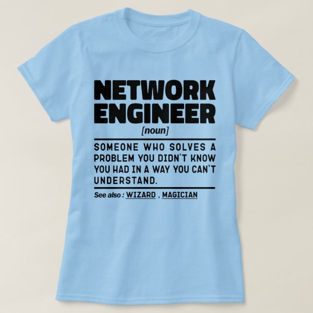 Camiseta Noun Engenheiro de Rede Estudante do Geek de Ciênc (Frente do Design)