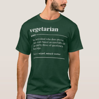 Camiseta Noun Engraçado Definição Vegetariana