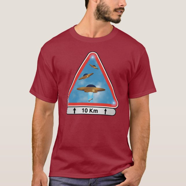 CAMISETA NOUVEAU PANNEAU DE SIGNALISATION OVNI (Frente)