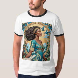 Camiseta Nouveau T-Shirt da Rainha Negra Regal