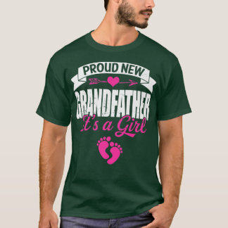 Camiseta Nova Avô Orgulhosa da Família Retro É uma Garota G