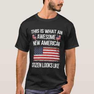 Camiseta Nova bandeira Americana Incrível Cidadania Dos Eua