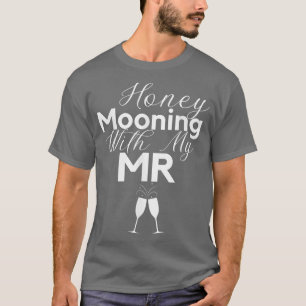 CAMISETA NOVA BRIDE, PRESENTE ESPOSA, HONEYMOONAGING COM ME