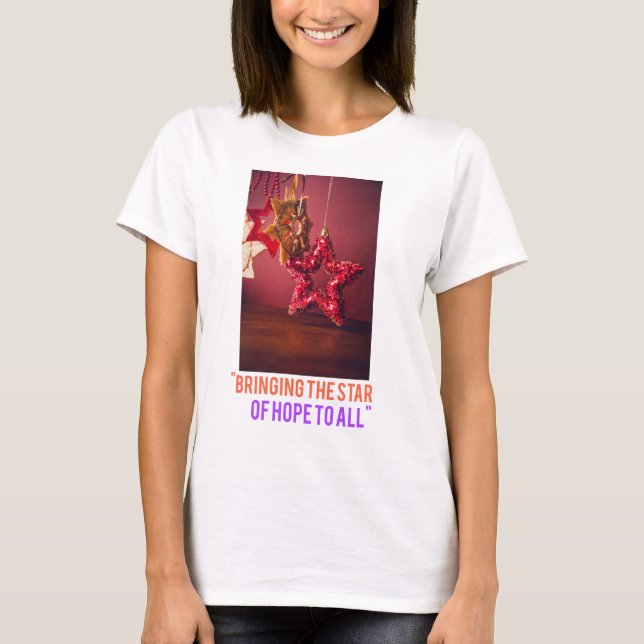 Camiseta Nova design de estrela para t-shirts de natal (Frente)