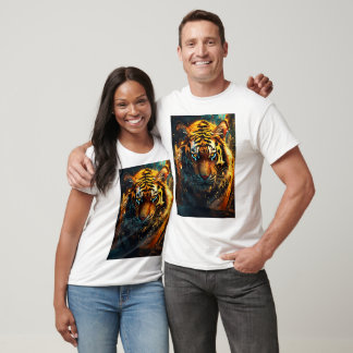 Camiseta Nova design Tiger para homens e mulheres
