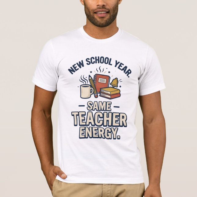 Camiseta Nova Energia de Professor para o Ano Leti (Frente)