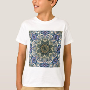 Camiseta Nova Era Boêmia Yoga Azul Roxo Mandala