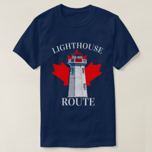 Camiseta Nova Escócia 902 Rota de farol - Cave T-S da Peggy