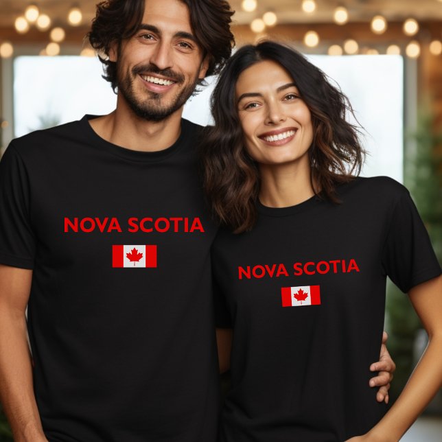 Camiseta Nova Escócia Canadá Sinalizador canadense cor escu (Criador carregado)