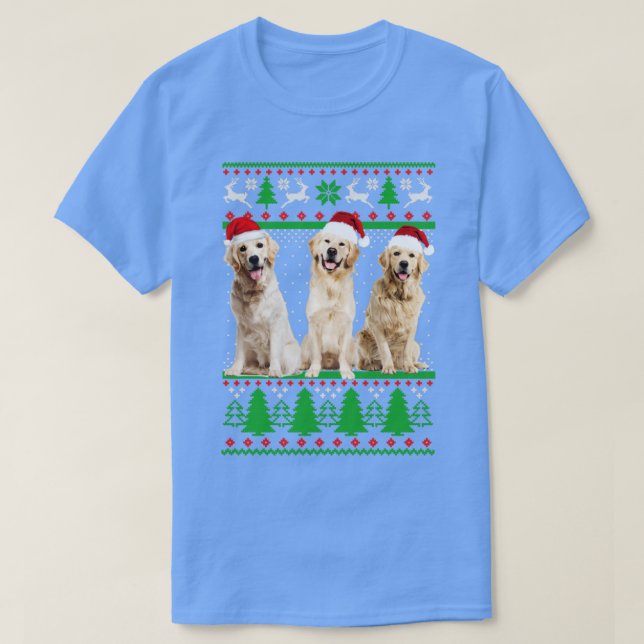 Camiseta Nova Escócia Duck Tolling Retriever Feliz Natal (Frente do Design)