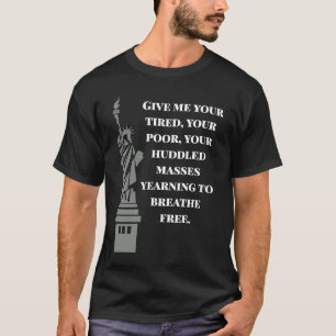 Camiseta Nova Estátua Colossus da Liberdade contra o Racism