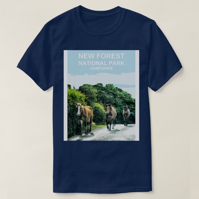 Camiseta Nova Floresta de Hampshire é um presente para cava (Frente do Design)