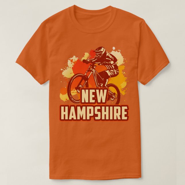 Camiseta Nova Hampshire descida (Frente do Design)